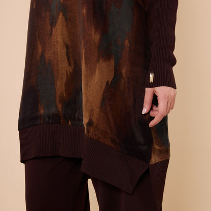 Long Tunic With Textured Fabric Detail
