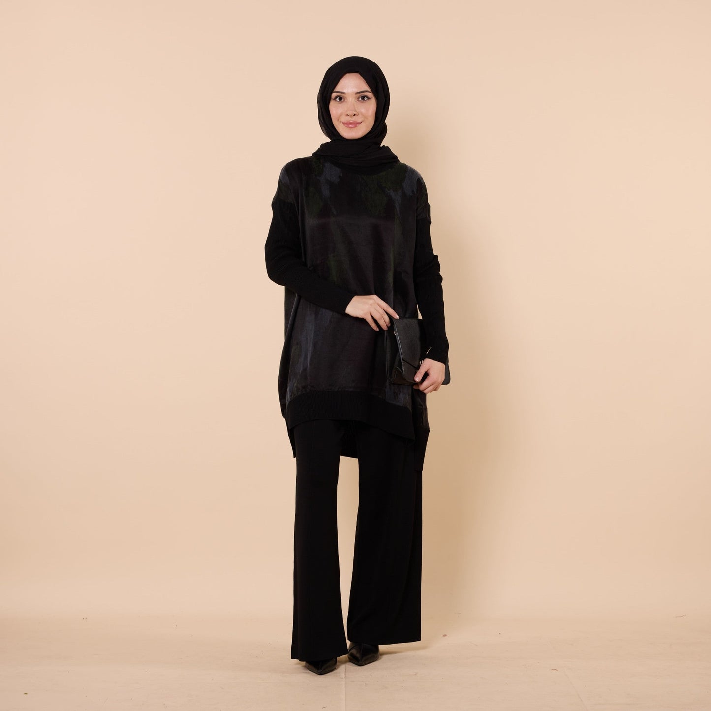 Long Tunic With Textured Fabric Detail