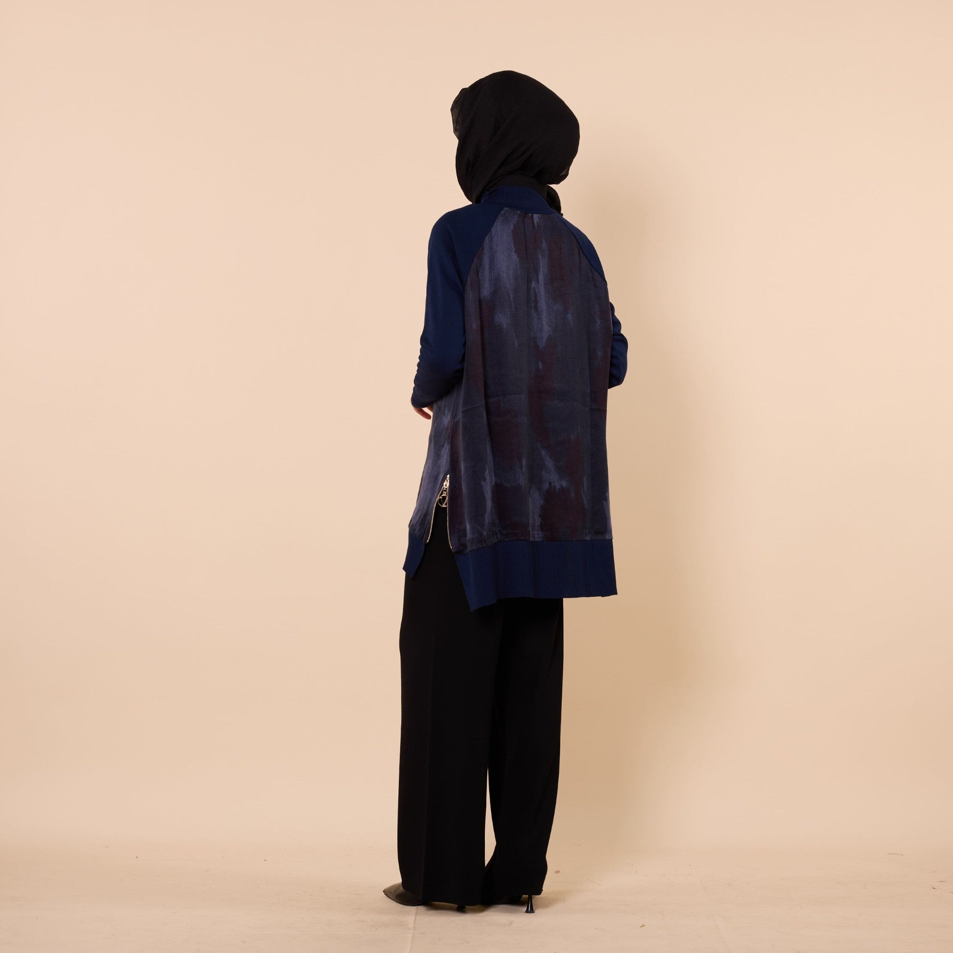 Patterned Tunic With Side Slit Detail