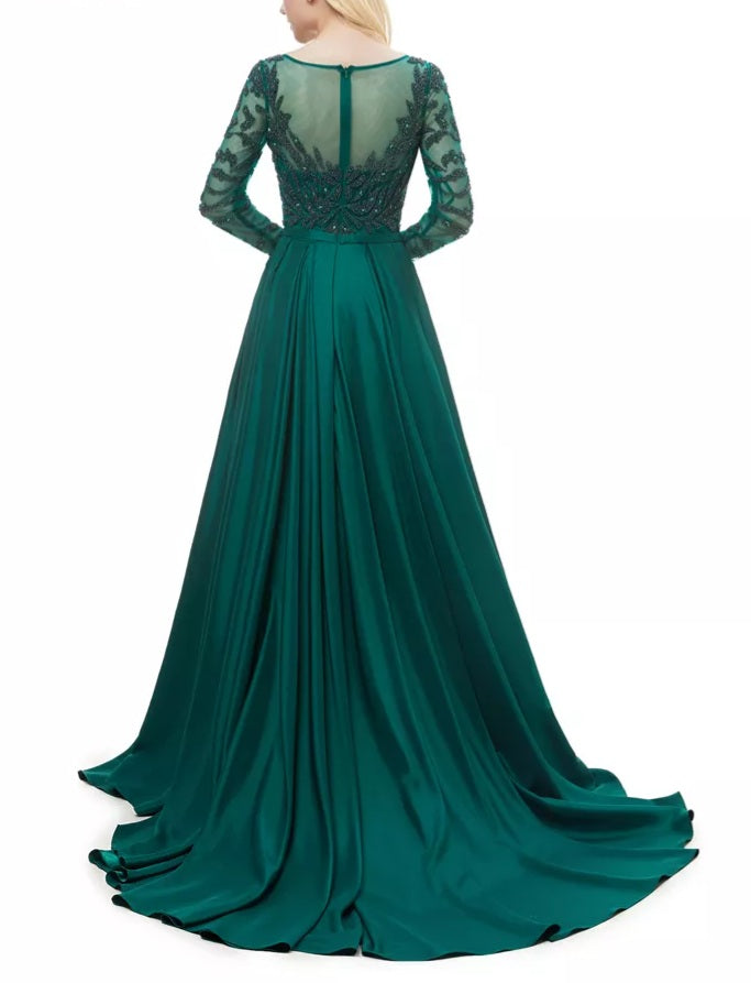 Noor-Beaded Evening Gown