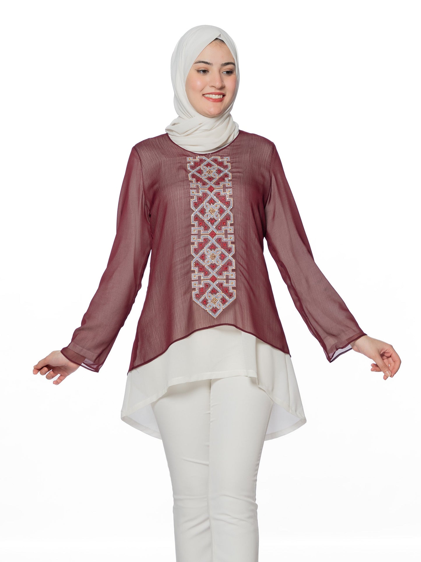 Blouse embroidered