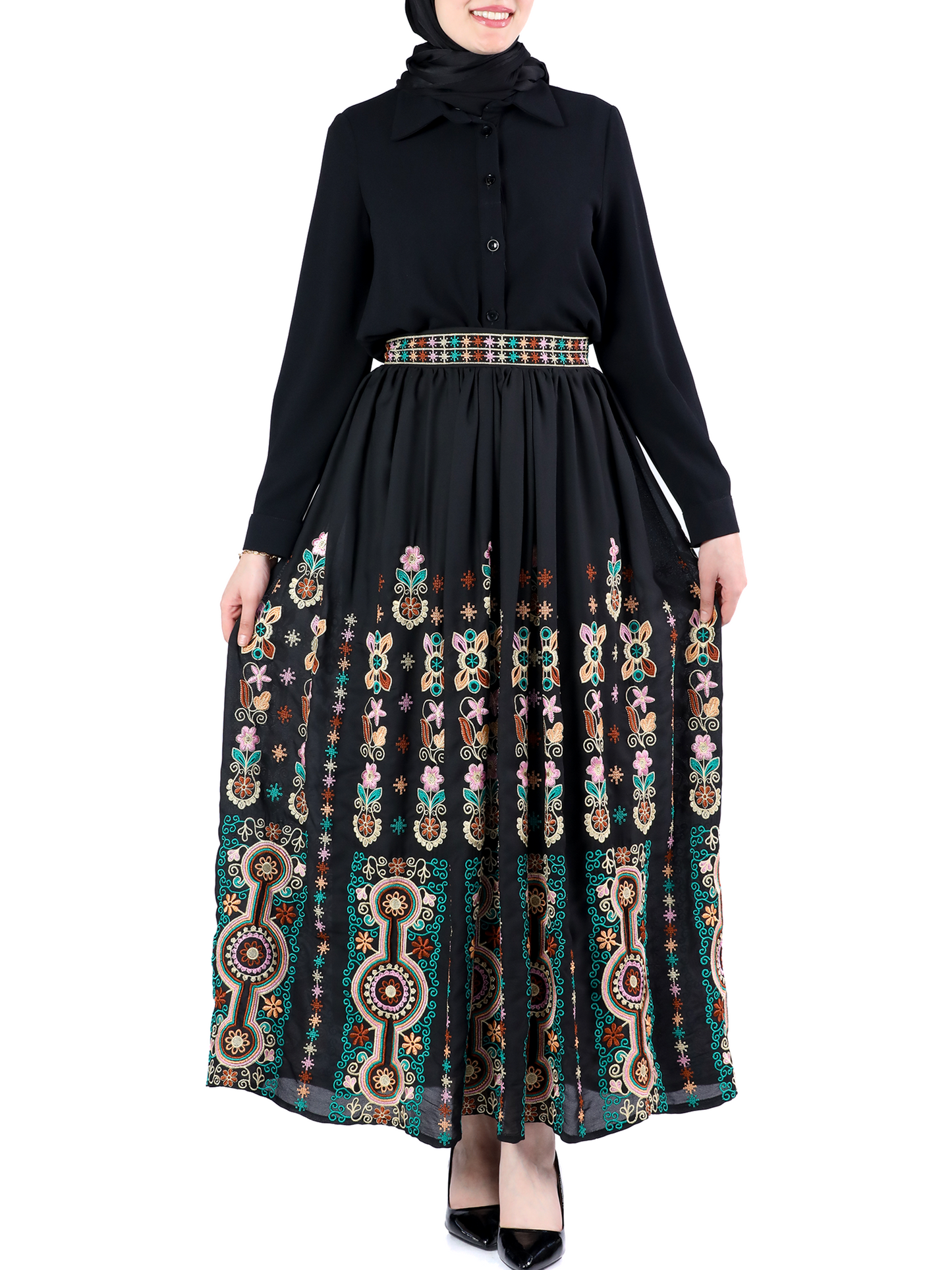 Embroidered skirt