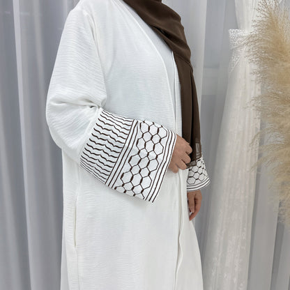 Maaha Keffiyeh Embroidery Abaya