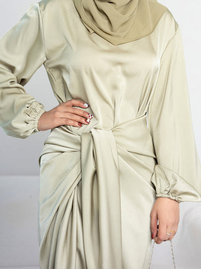 Ayla Satin Wrap Set