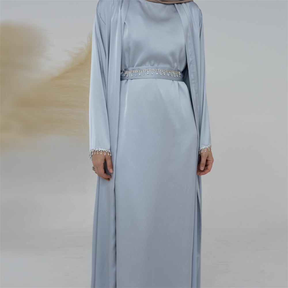 Sanya Abaya With Crystal Chain