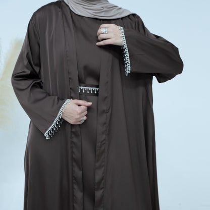 Sanya Abaya With Crystal Chain
