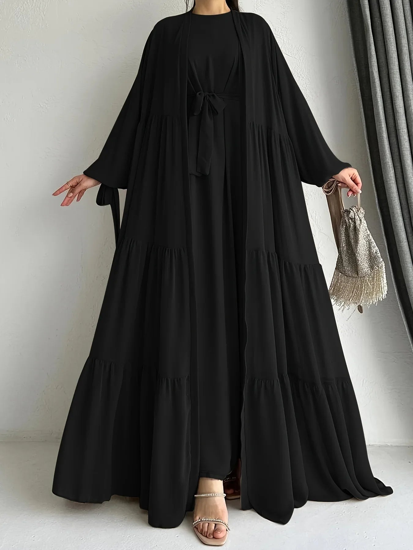 Noori Chiffon Abaya Set
