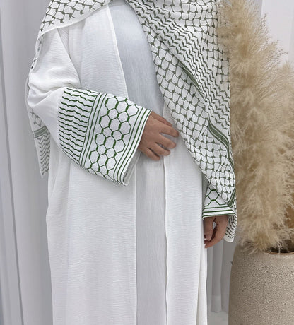 Maaha Keffiyeh Embroidery Abaya