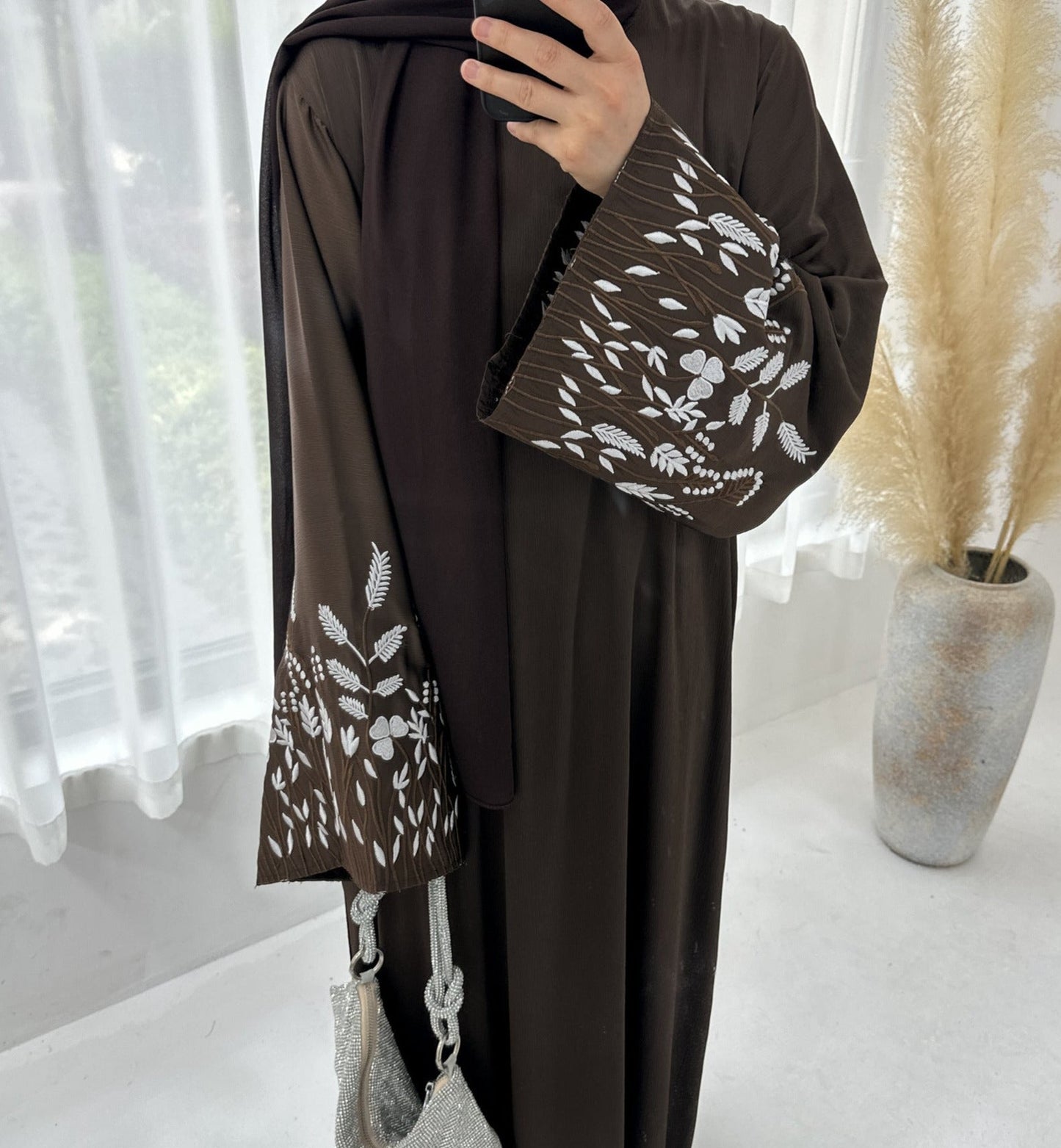 Abeer-Floral Embroidery Abaya