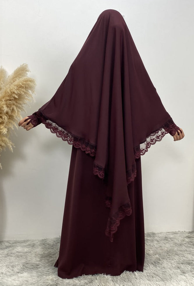 Seema Lace Jilbab set