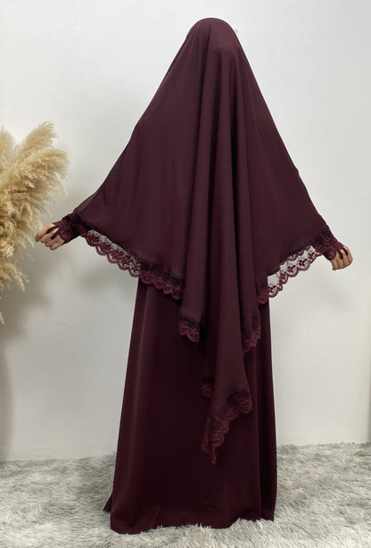 Seema Lace Jilbab set