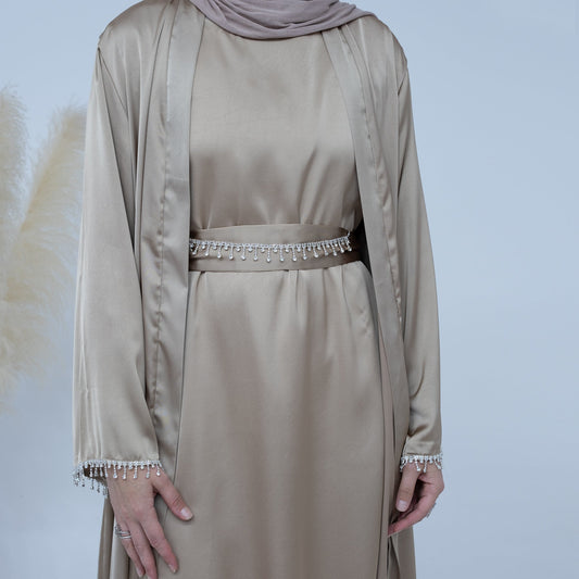 Sanya Abaya With Crystal Chain