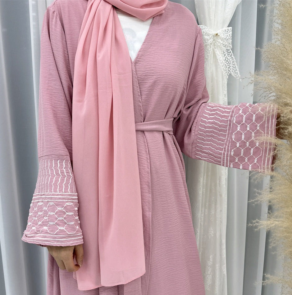 Maaha Keffiyeh Embroidery Abaya