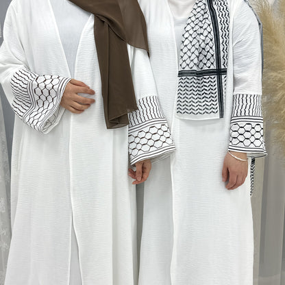 Maaha Keffiyeh Embroidery Abaya