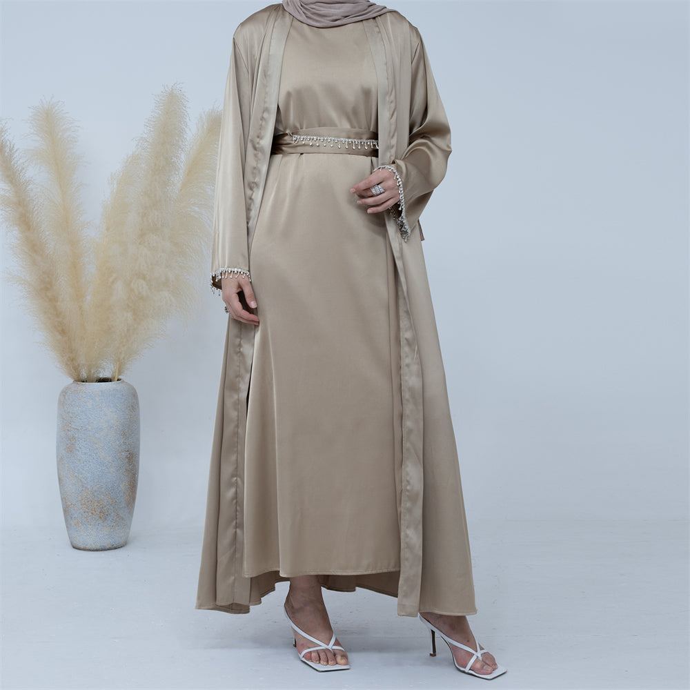 Sanya Abaya With Crystal Chain