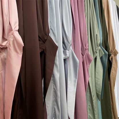Maaya Satin Tie Abaya
