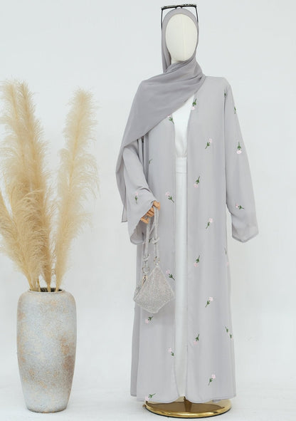 Floral Embroidery Abaya & Hijab