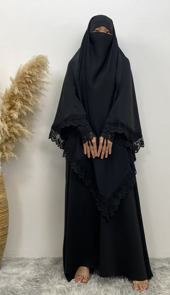 Seema Lace Jilbab set