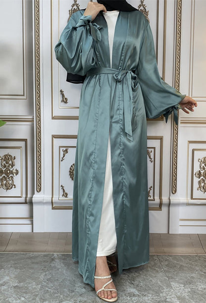 Maaya Satin Tie Abaya