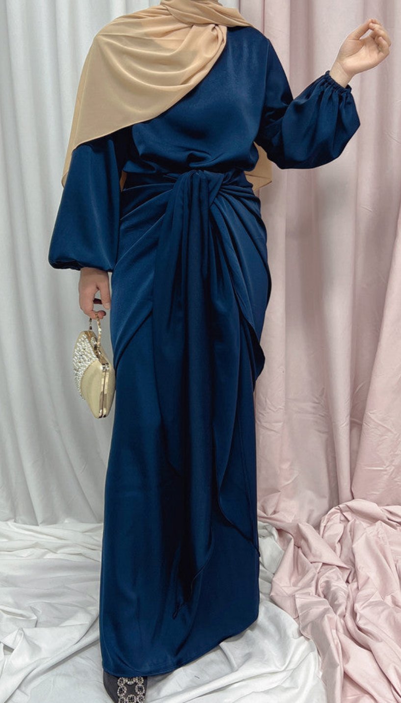 Ayla Satin Wrap Set