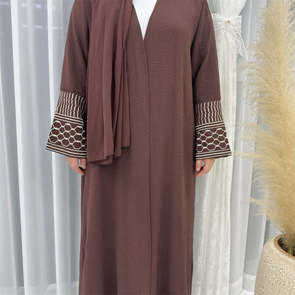 Maaha Keffiyeh Embroidery Abaya