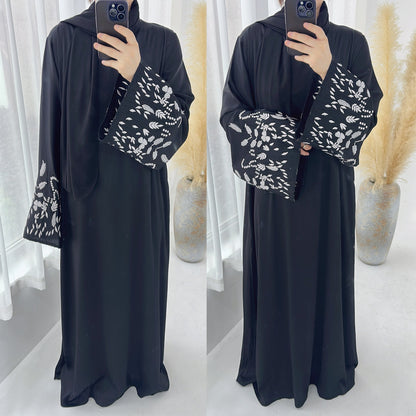 Abeer-Floral Embroidery Abaya