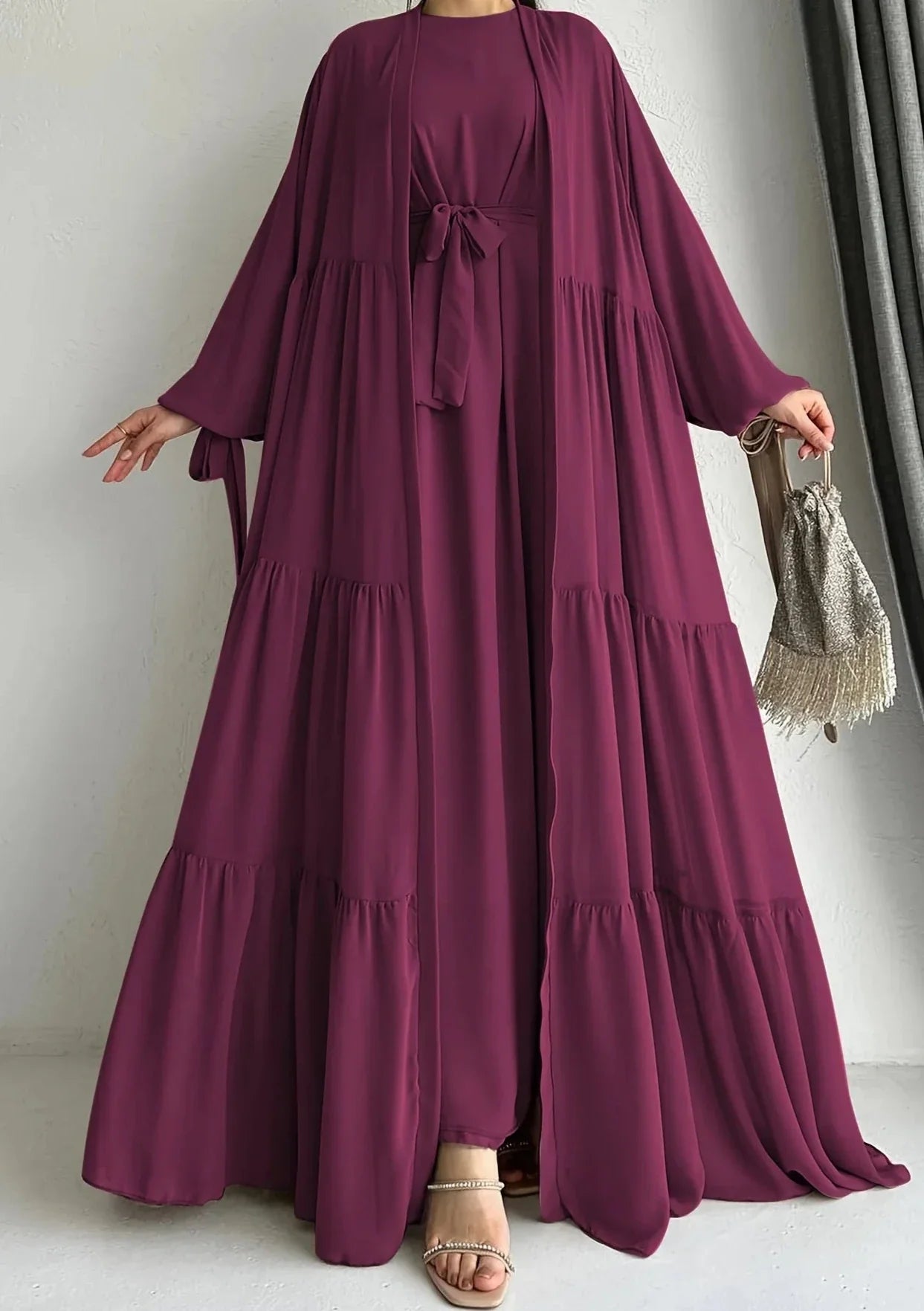 Noori Chiffon Abaya Set