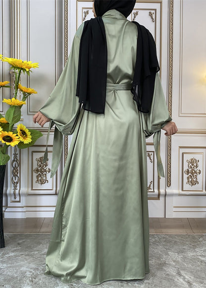 Maaya Satin Tie Abaya