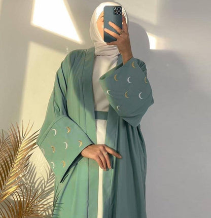Qamar Embroidery Abaya- Regular Fit