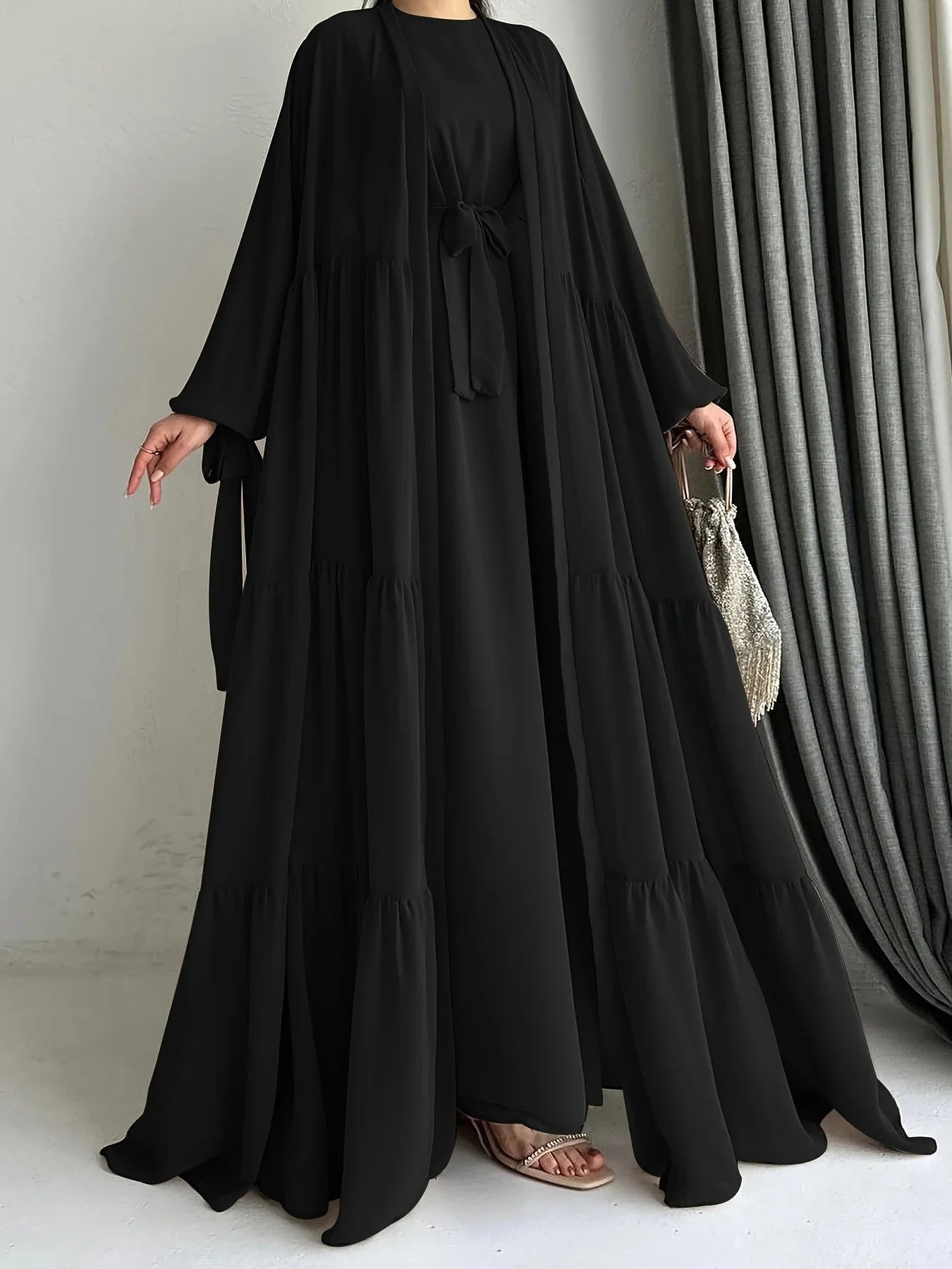 Noori Chiffon Abaya Set