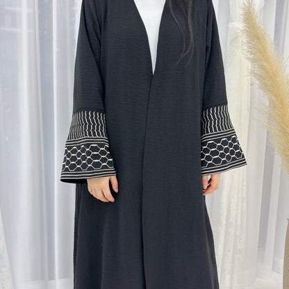 Maaha Keffiyeh Embroidery Abaya