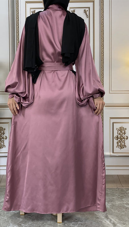 Maaya Satin Tie Abaya