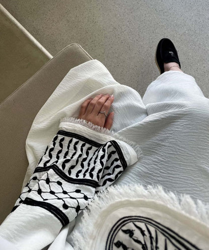 Keffiyeh Embroidery Abaya