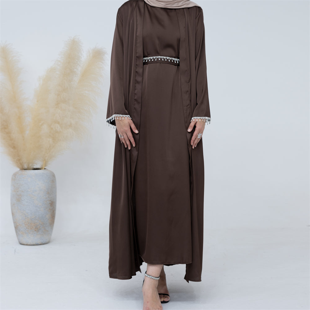 Sanya Abaya With Crystal Chain
