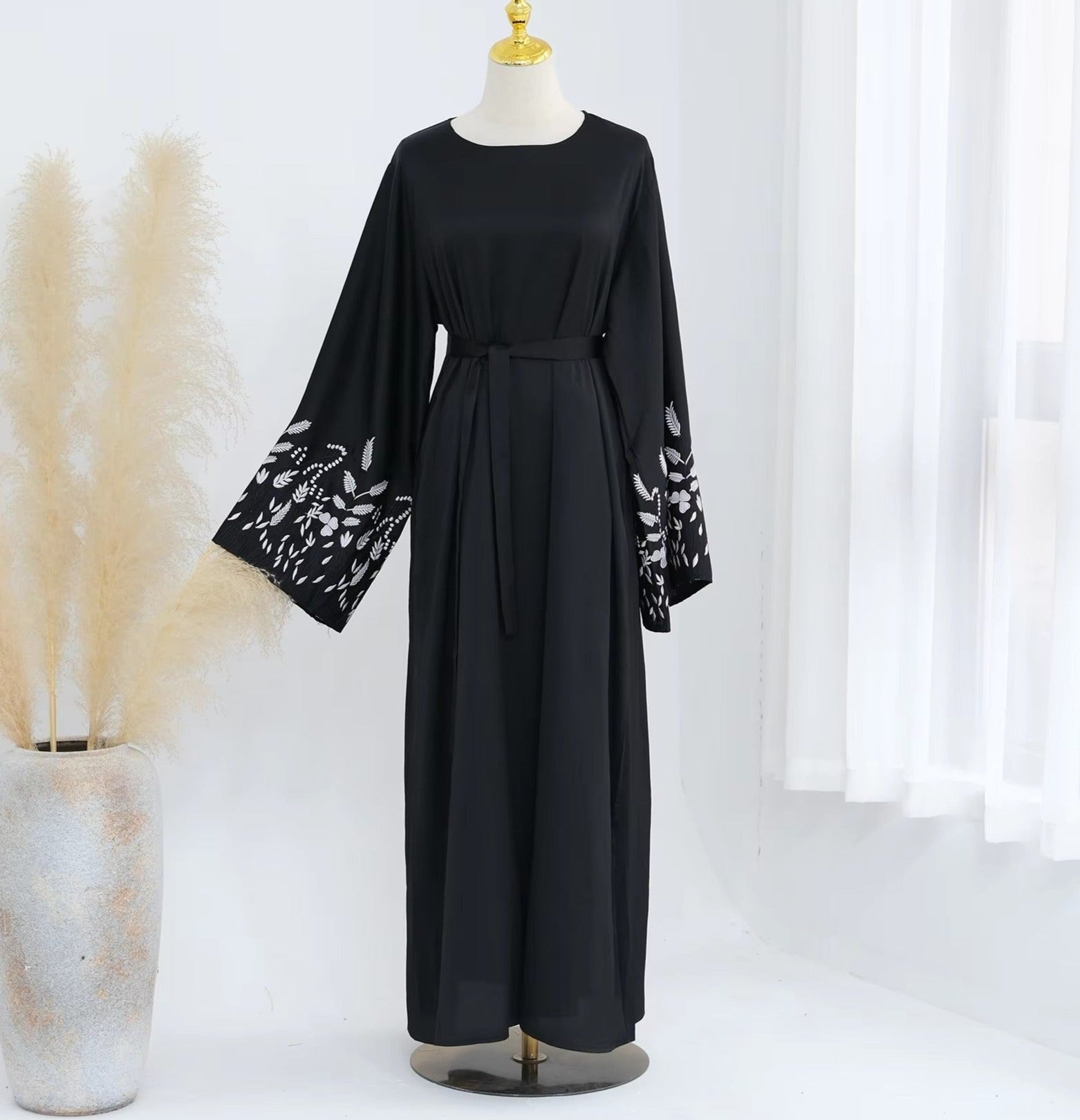 Abeer-Floral Embroidery Abaya