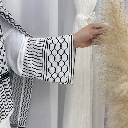 Maaha Keffiyeh Embroidery Abaya
