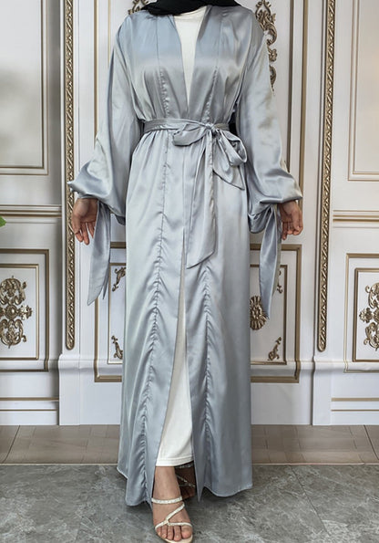 Maaya Satin Tie Abaya