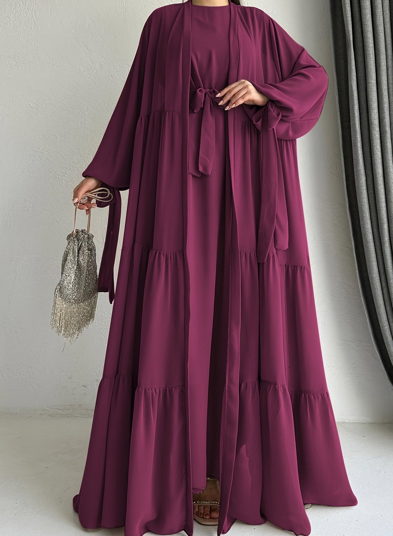 Noori Chiffon Abaya Set