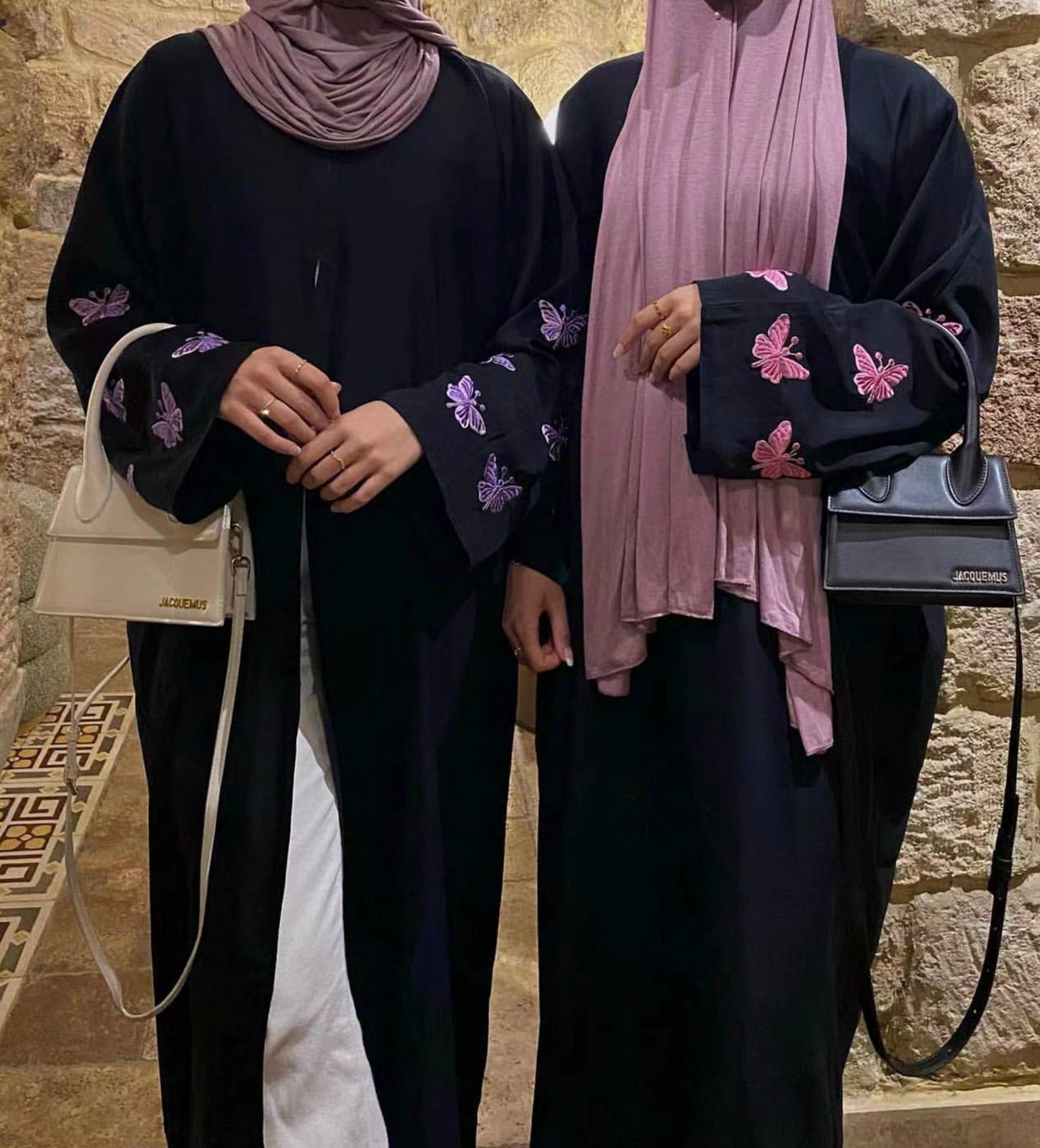 Butterfly Embroidery Abaya