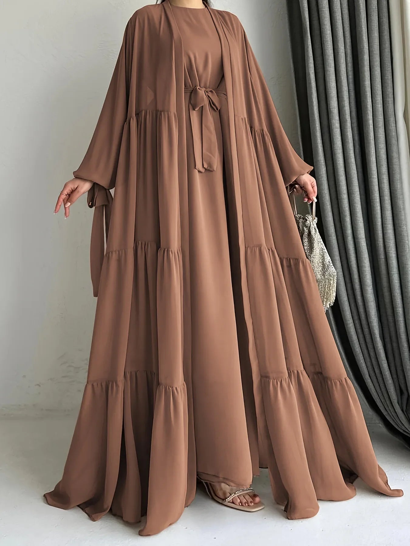 Noori Chiffon Abaya Set