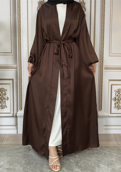 Maaya Satin Tie Abaya
