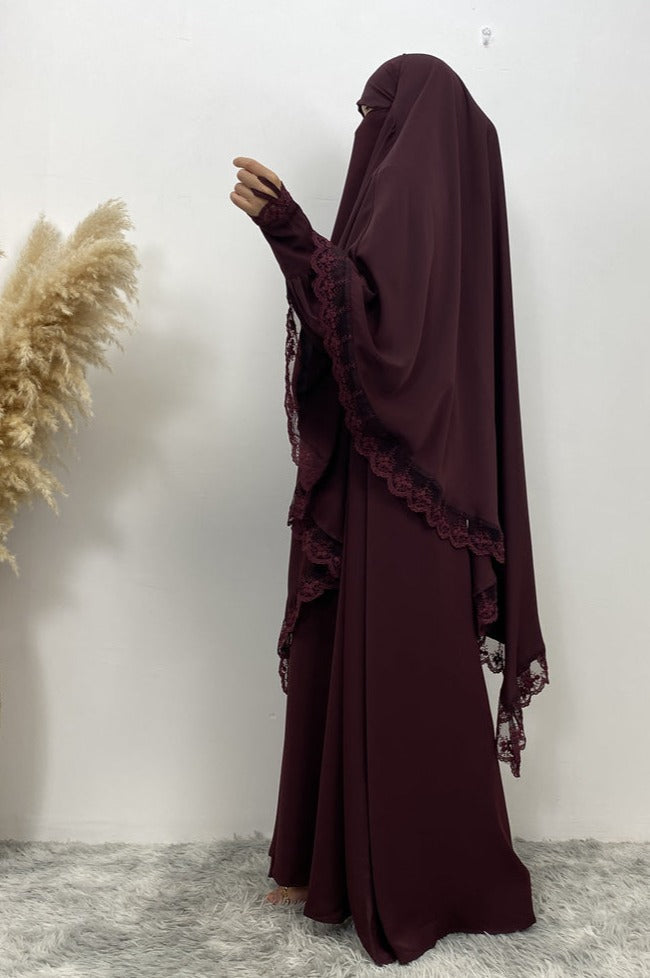 Seema Lace Jilbab set