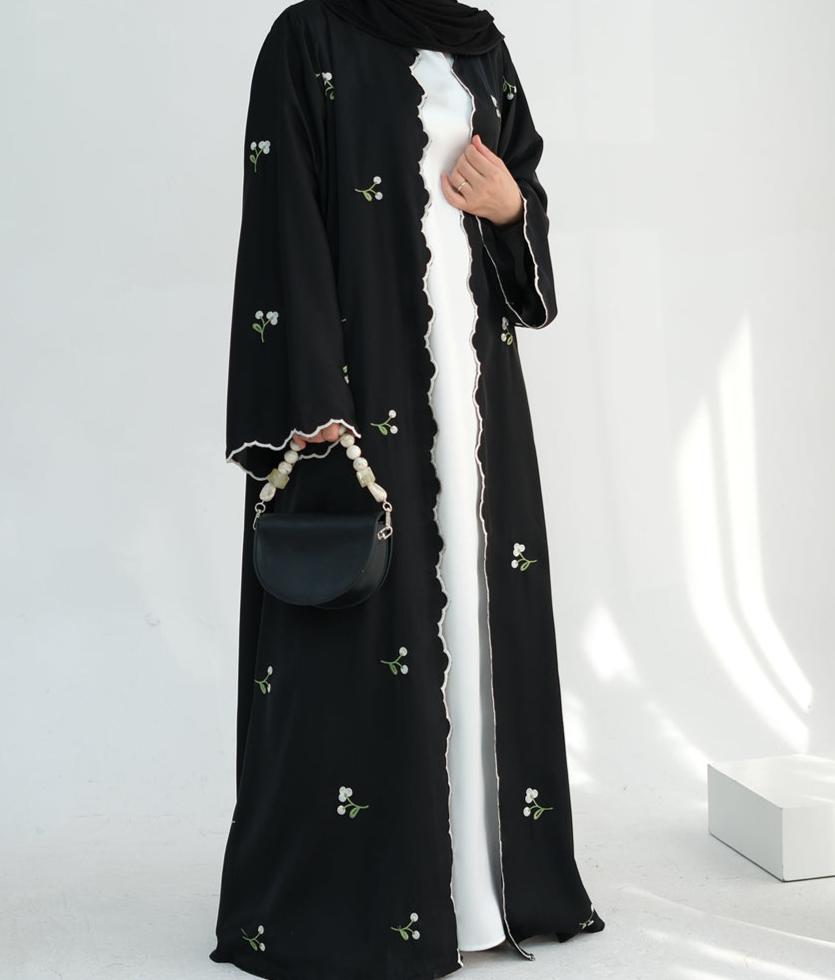 Zaleri Floral Abaya Set