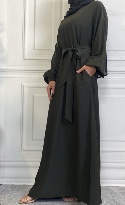 Casual abaya with pockets