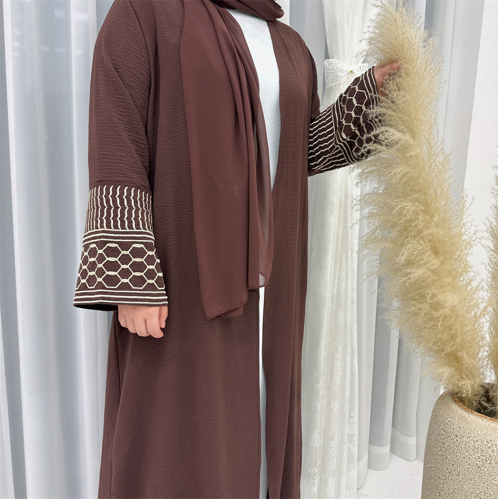 Maaha Keffiyeh Embroidery Abaya