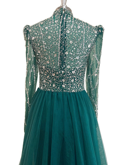 Amayra Mermaid Gown-Emerald Green