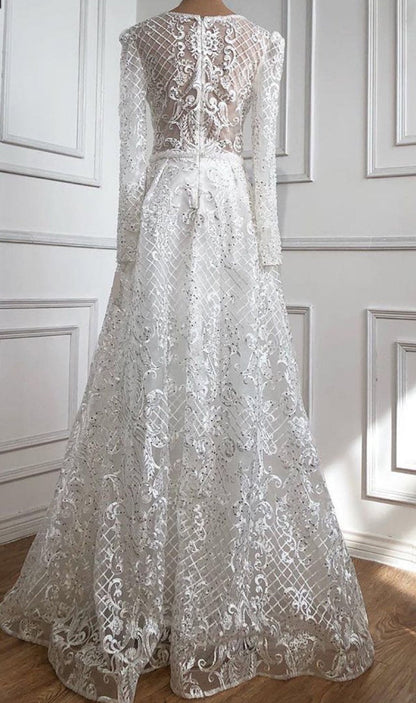 Rayna Beaded Lace Gown