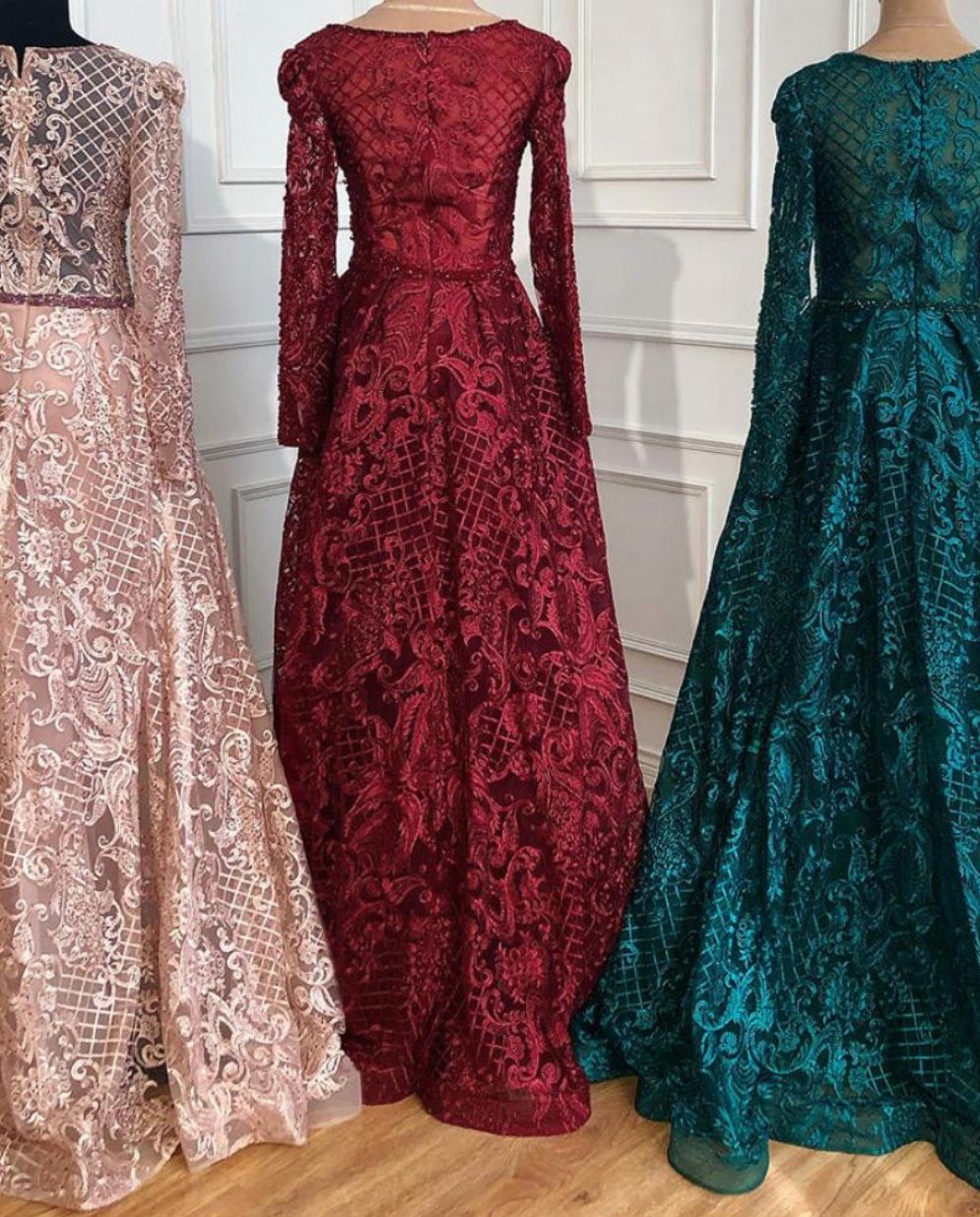 Rayna Beaded Lace Gown