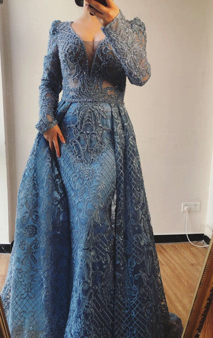 Rayna Beaded Lace Gown