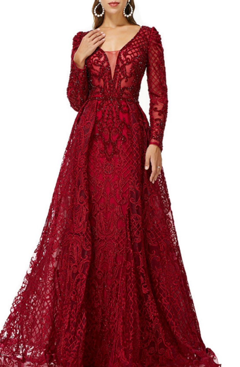 Rayna Beaded Lace Gown